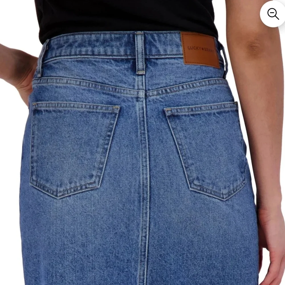Lucky Brand Classic Blue Midi Skirt